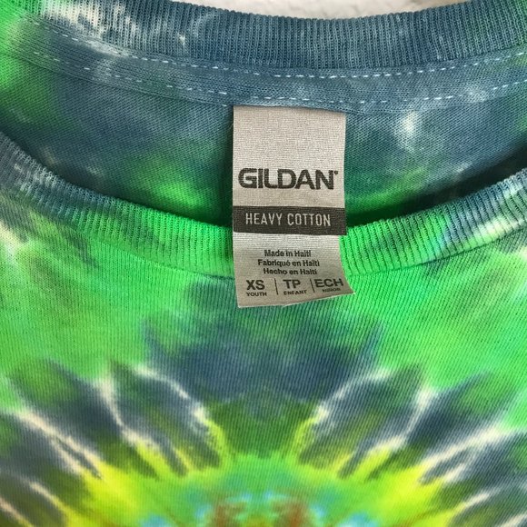 🍭KIDS Tie-Dye T-Shirt | Green/Blue/Orange | XS - Picture 5 of 6